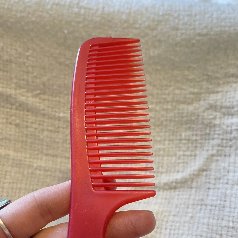 Pocket Purse Vintage UNBREAKABLE Used Comb‎ Pink Plastic 80s 90s USA